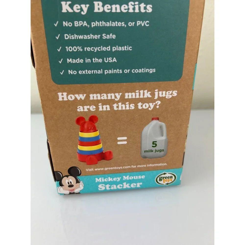 Disney Baby Mickey Mouse Plastic Stacker Toy 6mo+ New, Open Box Green Toys Gift